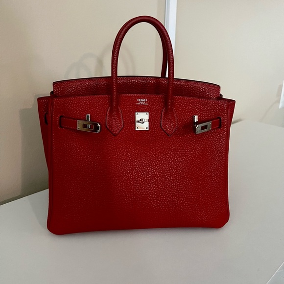 HERMES Togo Birkin 25 with Palladium Hardware - Picture 5 of 16
